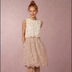 BHLDN Lydia Lace Skirt by Jenny Yoo Size 4 | Pink